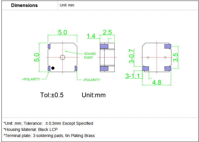 BM5025SZ SMD Electronicmagnetic buzzer